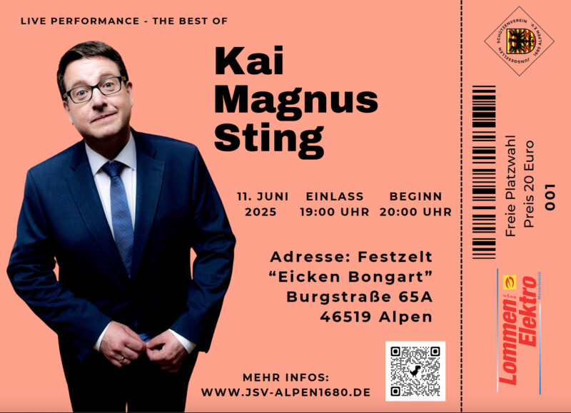 Ticket: Kai Magnus Sting 11.06.2025 – Bild 2